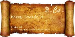Mezey Csatád névjegykártya